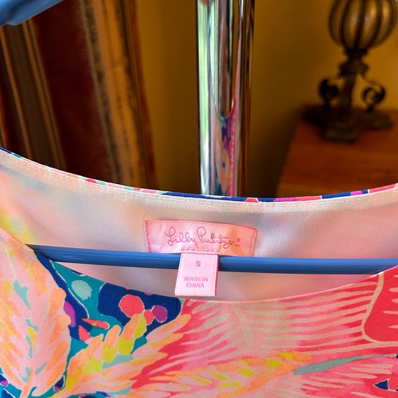 Lily Pulitzer - Jackie Silk Shift Dress size s small floral lined - Picture 5 of 9